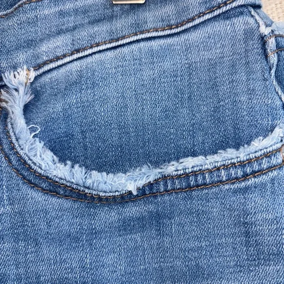 Chico’s Girlfriend Frayed Cropped Jeans Frayed Ankle Length Pashmina Indigo - Picture 6 of 8